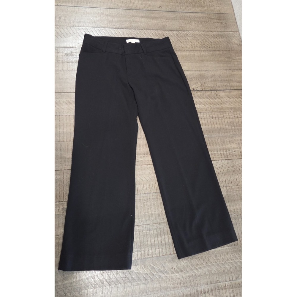 Michael Kors Womens Black Slim Fit Straight Leg Dress Pants Size 8 Business
